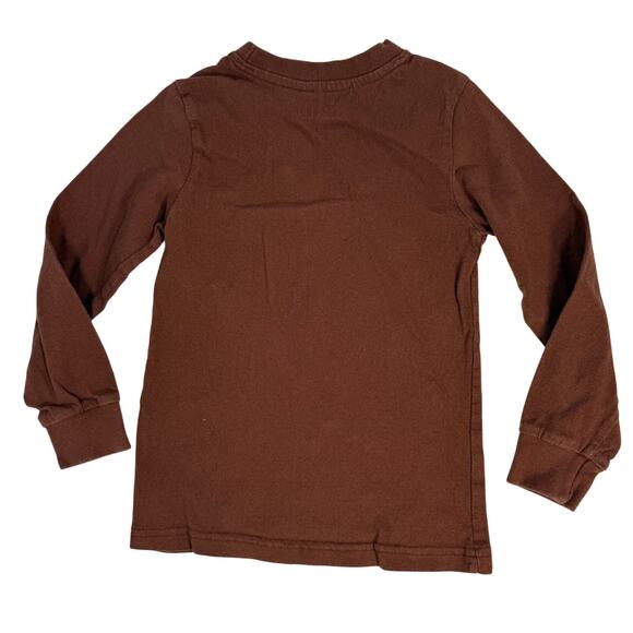 Copper Denim Boys 5 Long Sleeve Brown Shirt “Building The Future” Trucks - Picture 2 of 4